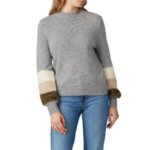 Cupcakes and Cashmere Drew Grey Wool Blend Knit Sweater Women's Size Large L